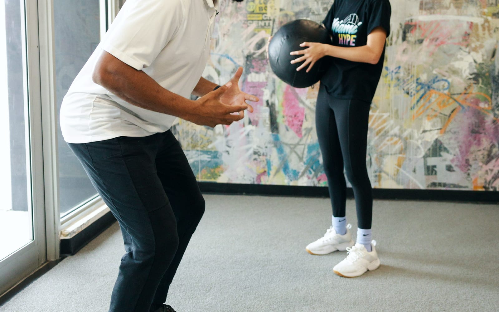 One-on-one sports physical therapy session
